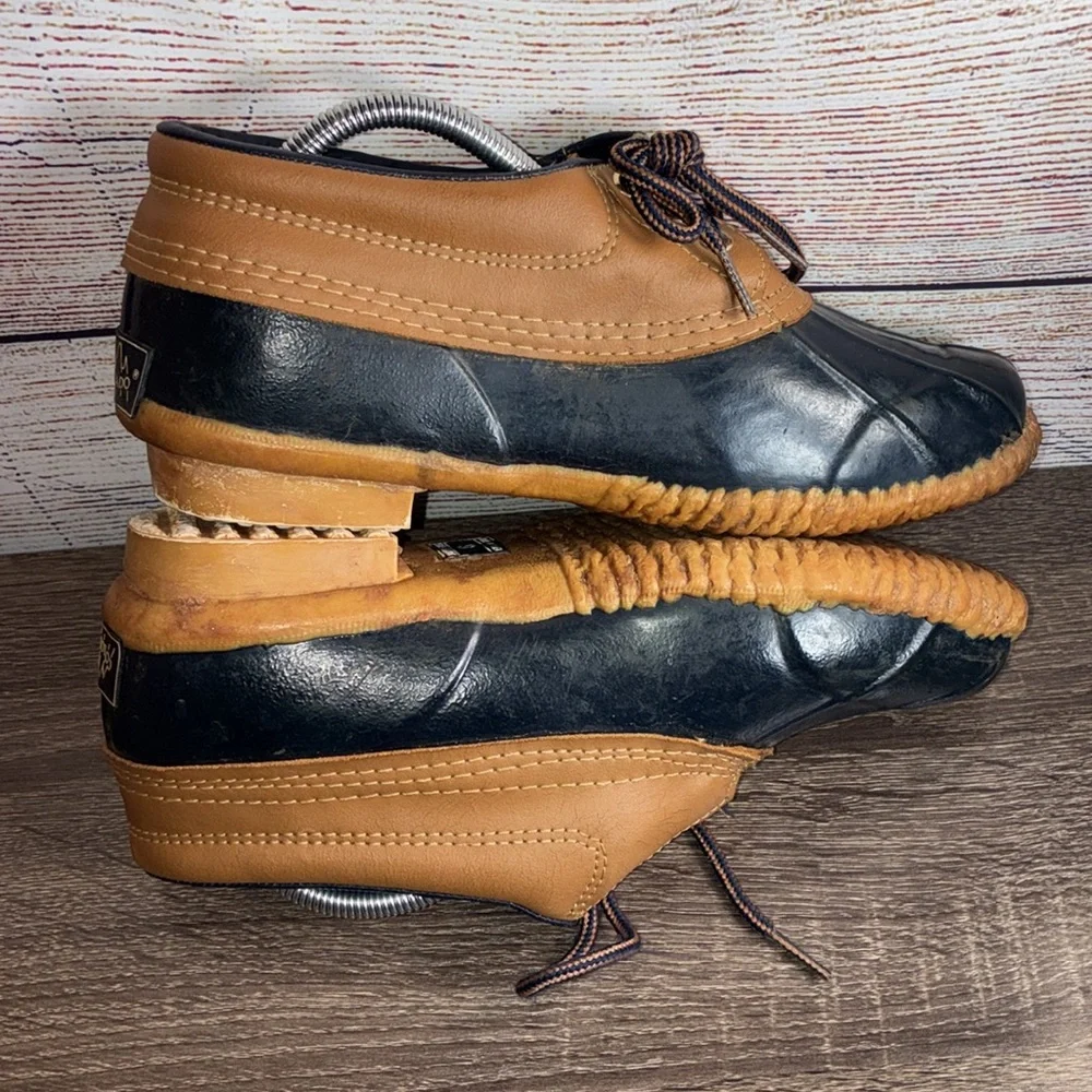 Men's Vintage Colorado Blue and Tan Duck Steel Shank Shoes Size 9